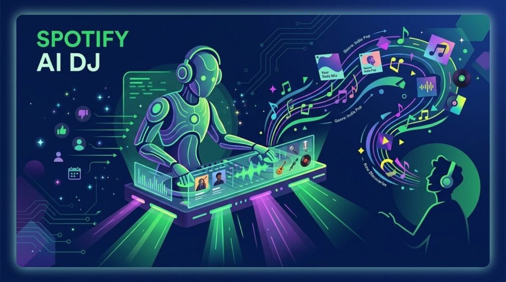 Spotify AI DJ Expands: French, German & More in 2026 — illustration for Spotify AI DJ