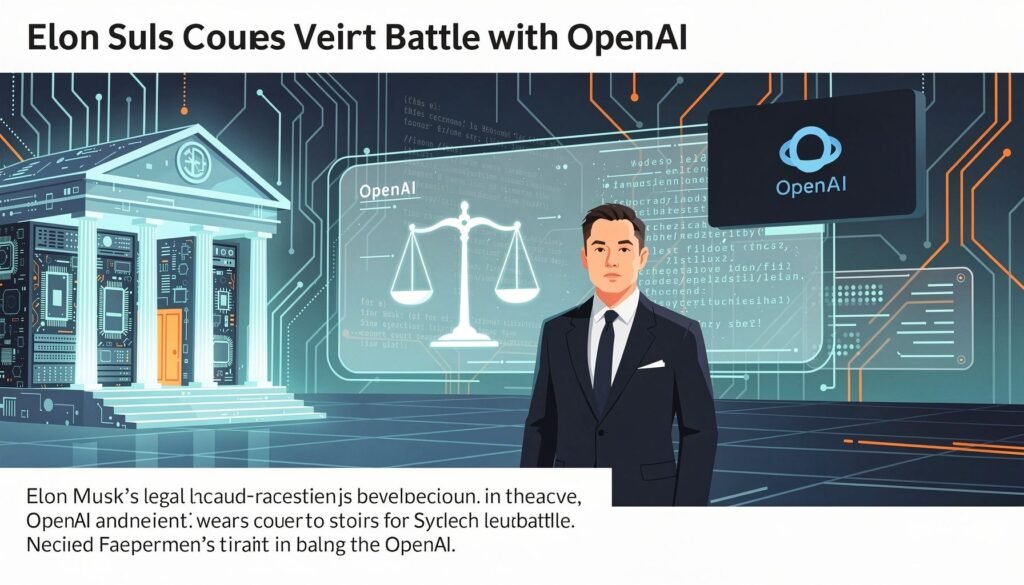 Elon Musk vs. Sam Altman: OpenAI Court Battle Heats Up (2026) — illustration for Elon Musk OpenAI court battle
