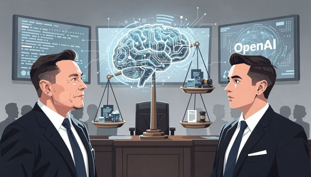 Elon Musk & Sam Altman OpenAI Court Battle: 2026 Update — illustration for Elon Musk Sam Altman OpenAI court battle